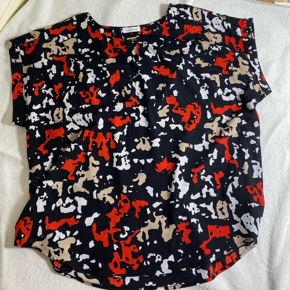 Calvin Klein short sleeve blouse 2X - Picture 3 of 6